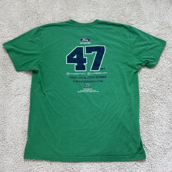 Jazz Ford Mens T Shirt XL Green Short Sleeve Graphic Ford Goes Further - Picture 6 of 9